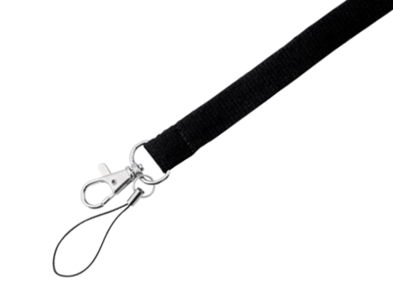 MACY lanyard with carabine, Black