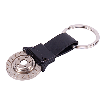 BRAKES metal key ring, silver