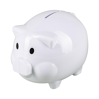 MONEYWISE money-box, white