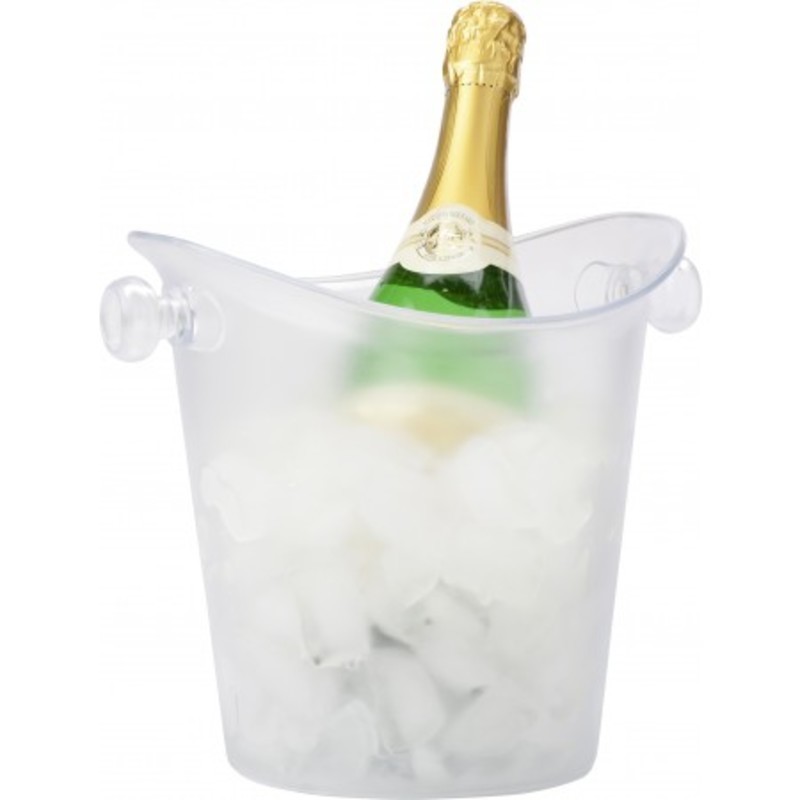 Frosted plastic cooler/ice bucket.