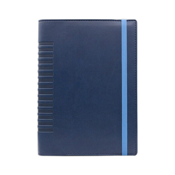 AGENDA LUX COMETA BLU CU ELASTIC BLU, 15x21 cm