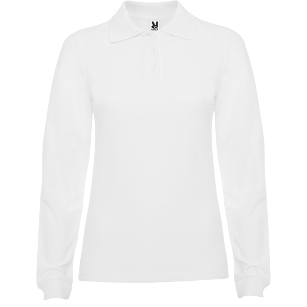 ESTRELLA WOMAN LONG SLEEVE POLO SHIRT S/3XL WHITE