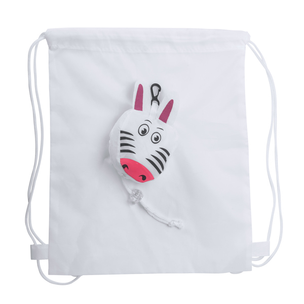 ELANIO FOLDABLE DRAWSTRING BAG ZEBRA