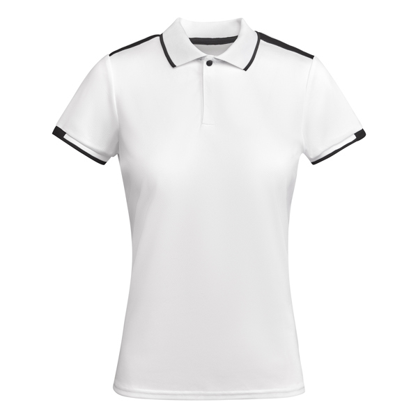 TAMIL WOMAN POLO SHIRT S/S WHITE/BLACK