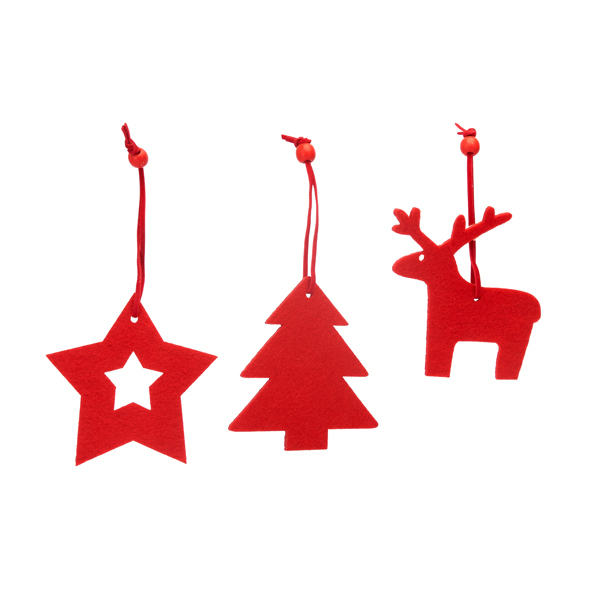 CAROL ORNAMENTS SET RED