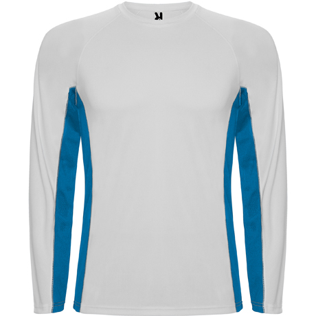 SHANGHAI LONG SLEEVE T-SHIRT S/S WHITE/ROYAL BLUE