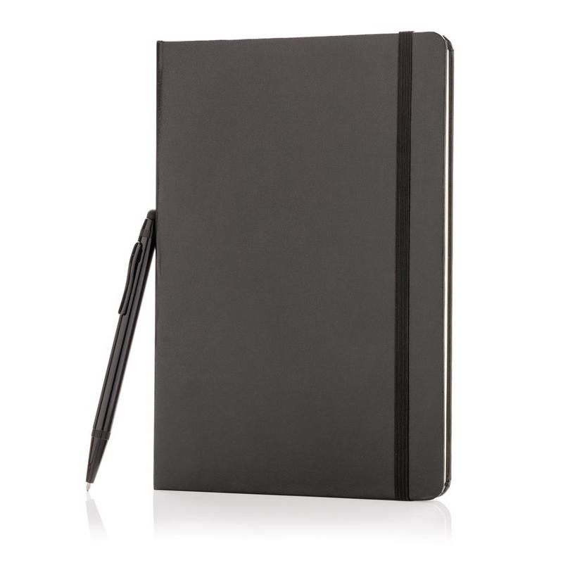 Standard hardcover A5 notebook with stylus pen