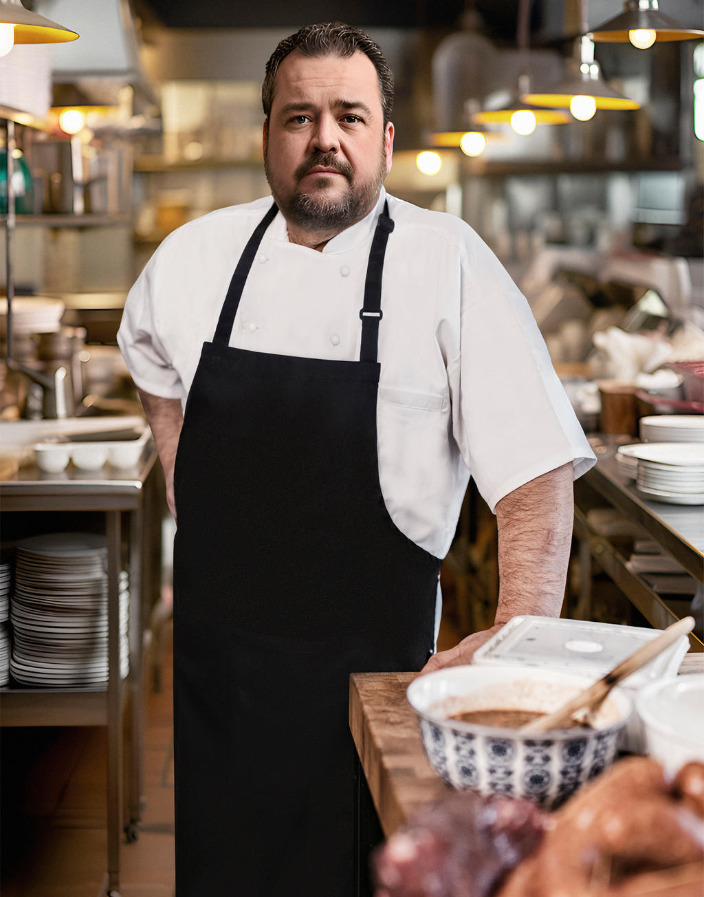 Oversize Bib Apron with Buckle and Pocket