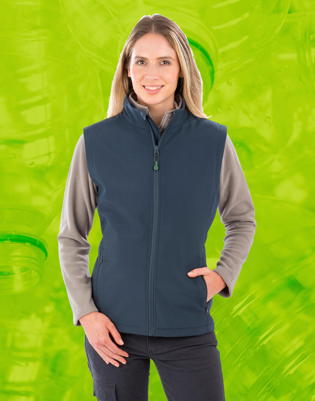 Women's Recycled 2-Layer Printable Softshell B/W