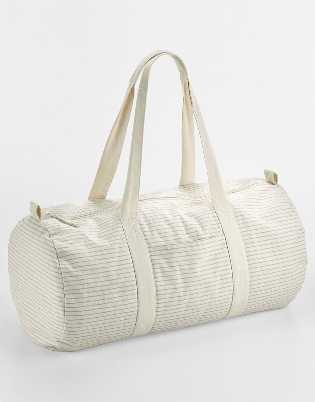 Striped Organic Cotton Barrel Bag