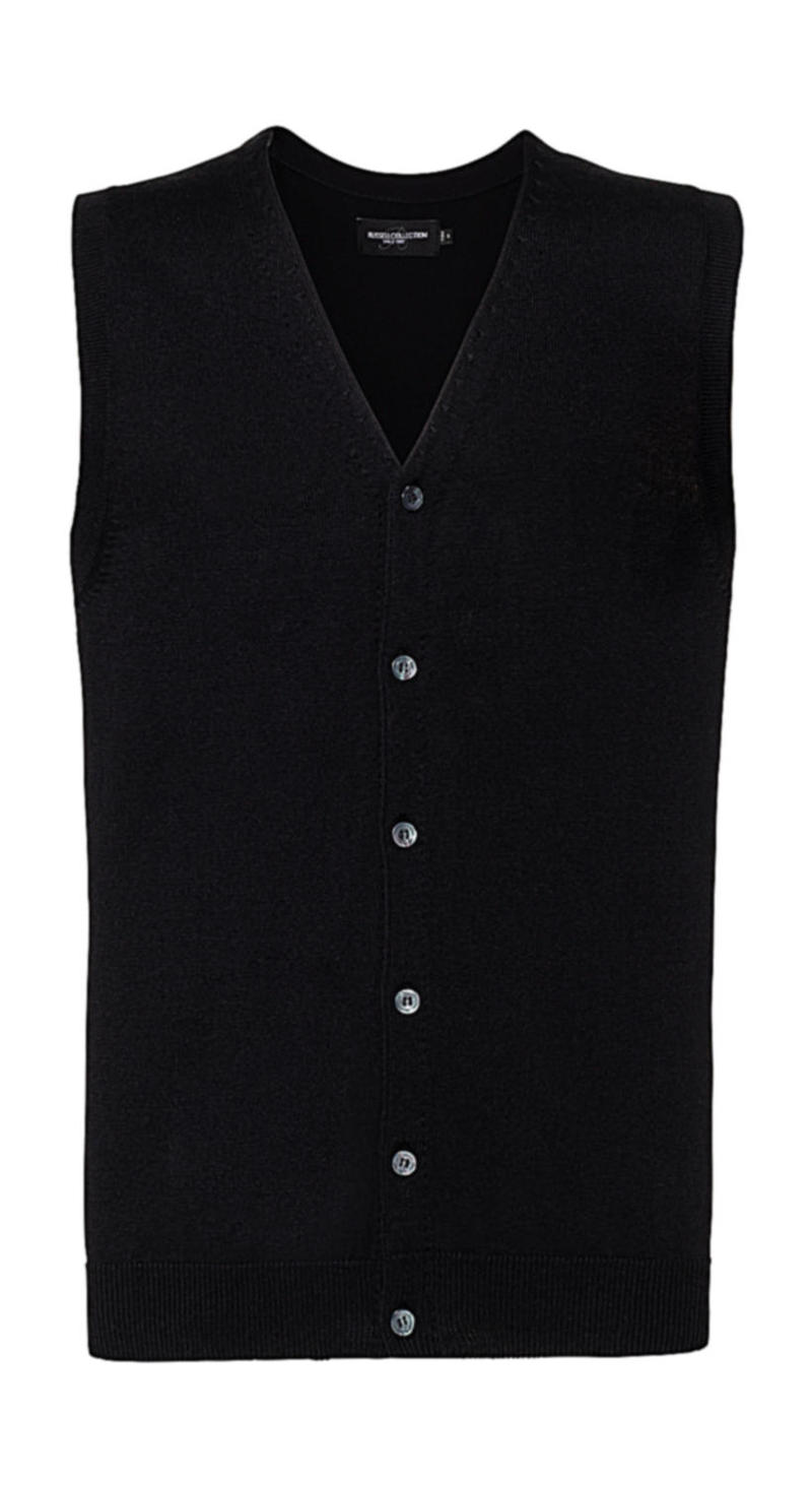 Men's V-Neck Sleeveless Knitted Cardigan