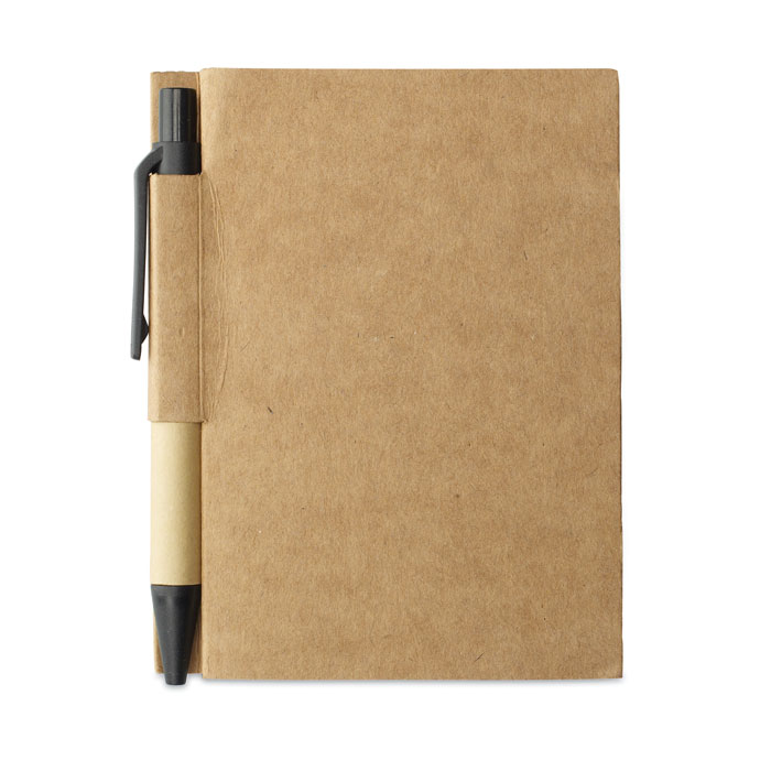 Recycled notebook with pen