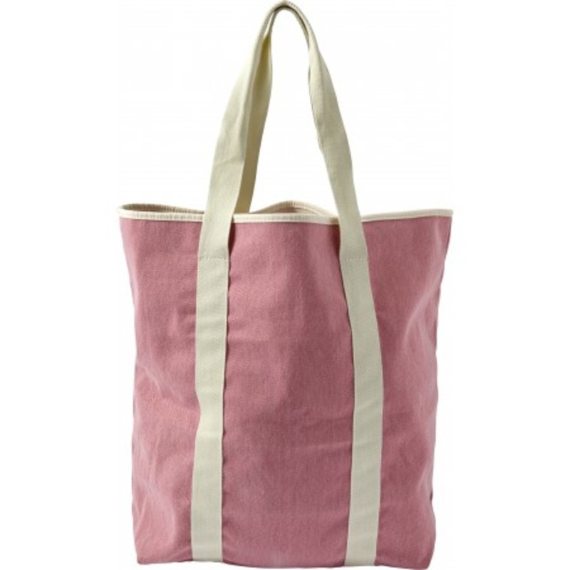 Twill cotton two-tone beach bag