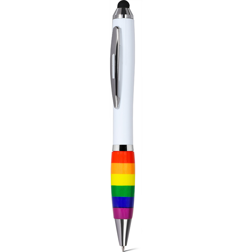 RAINBOW BALLPOINT PEN WITH TOUCH SCREEN IN PLASTIC AND METAL
