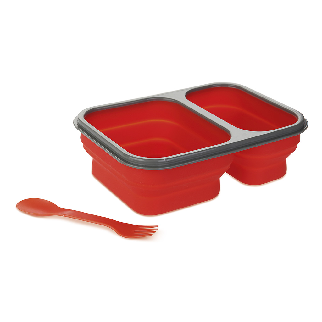 with two extensible silicone compartments
