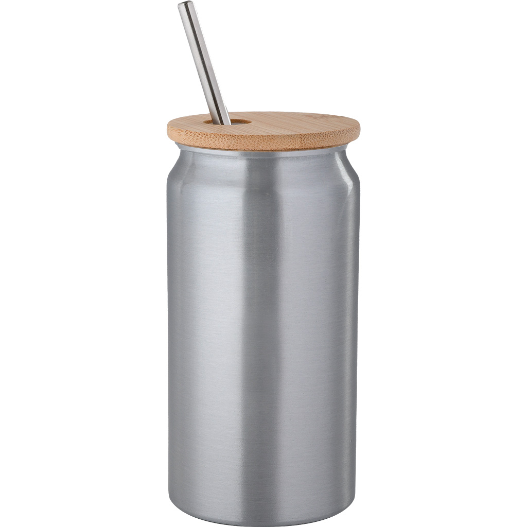 with stainless steel straw