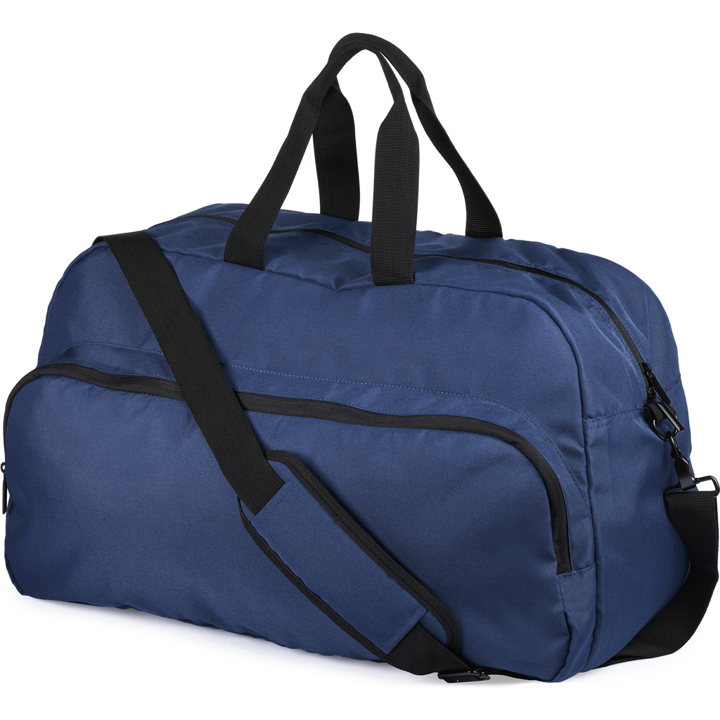 with wide front pocket with zipper fastener and inner small open pockets