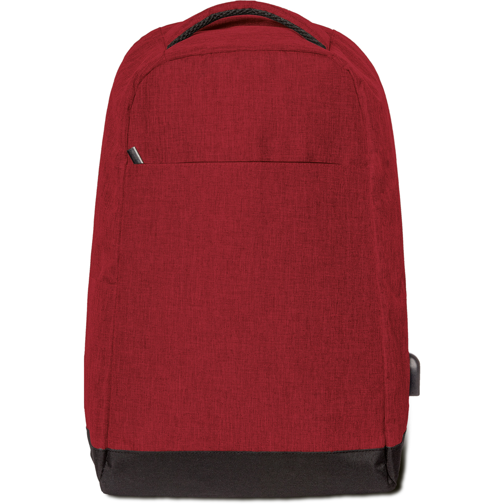 POLYESTER ANTI THEFT RUCKSACK WITH USB CHARGE PORT
