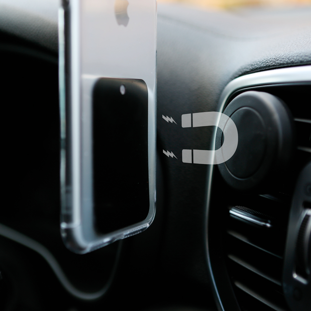 MAGNETIC MOBILE PHONE HOLDER IN PLASTIC