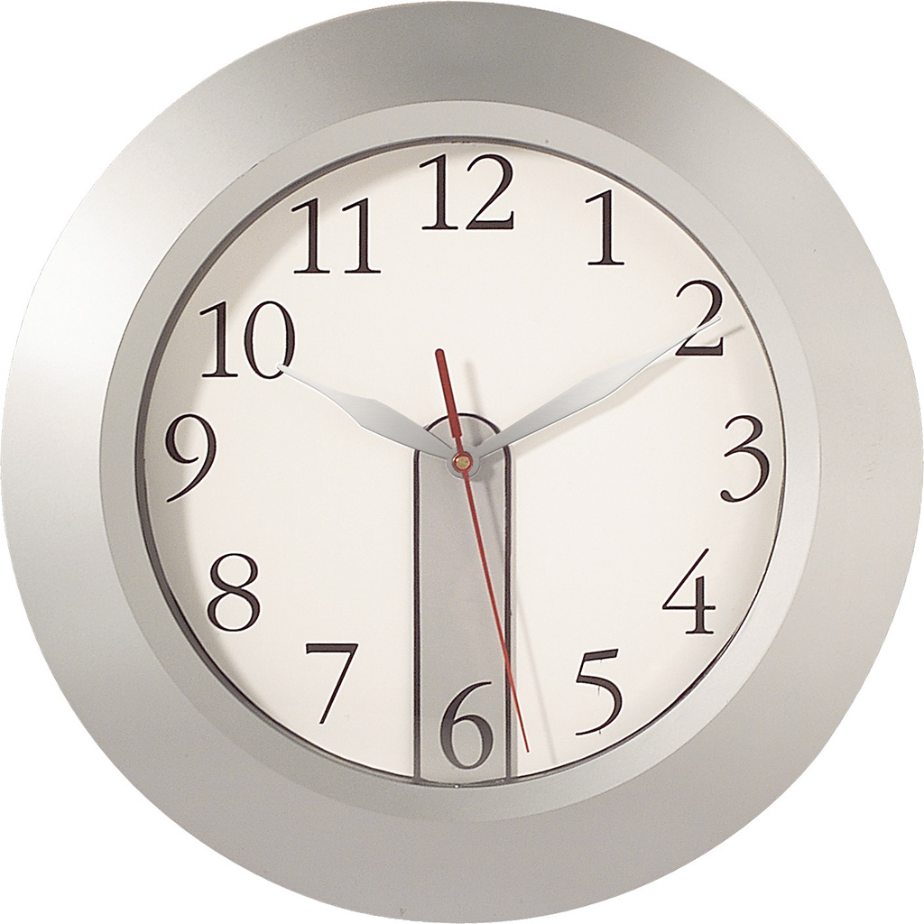 SILVER WALL CLOCK