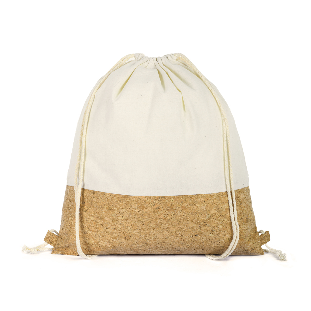 NATURAL KNAPSACK IN COTTON AND CORK