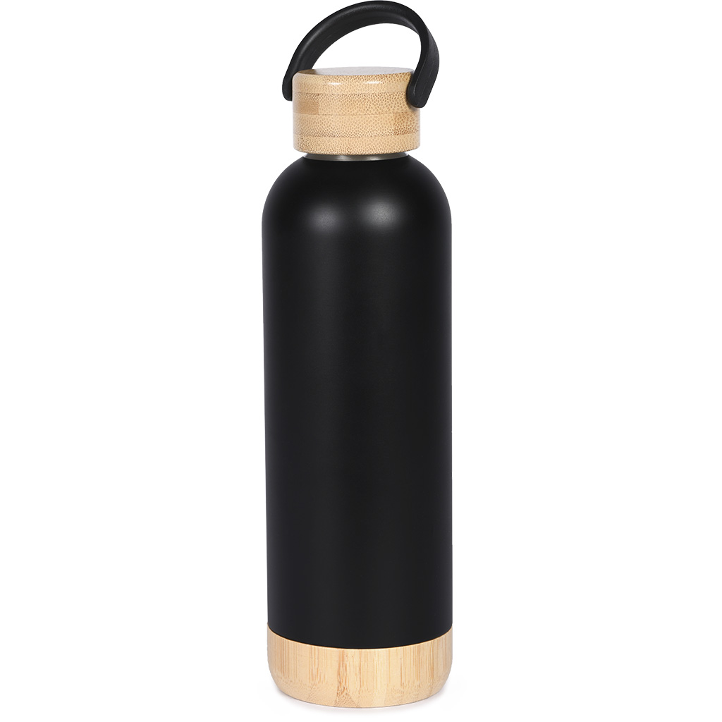 ML VACUUM BOTTLE WITH DOUBLE WALL IN STEEL AND BAMBOO