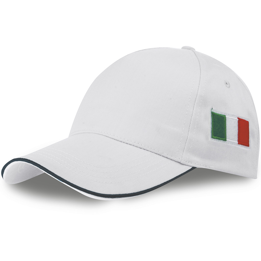 with pre-curved rigid visor with piping and undervisor in contrast colour