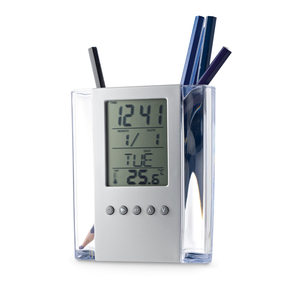 EDEM. Ballpoint pen holder with acrylic LCD screen