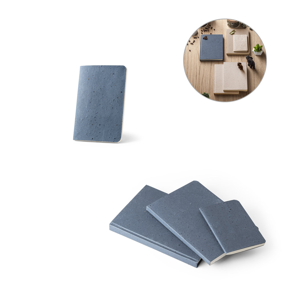COFFEEPAD SOFT. A6 notepad with flexible cover made from coffee husk waste (65%)