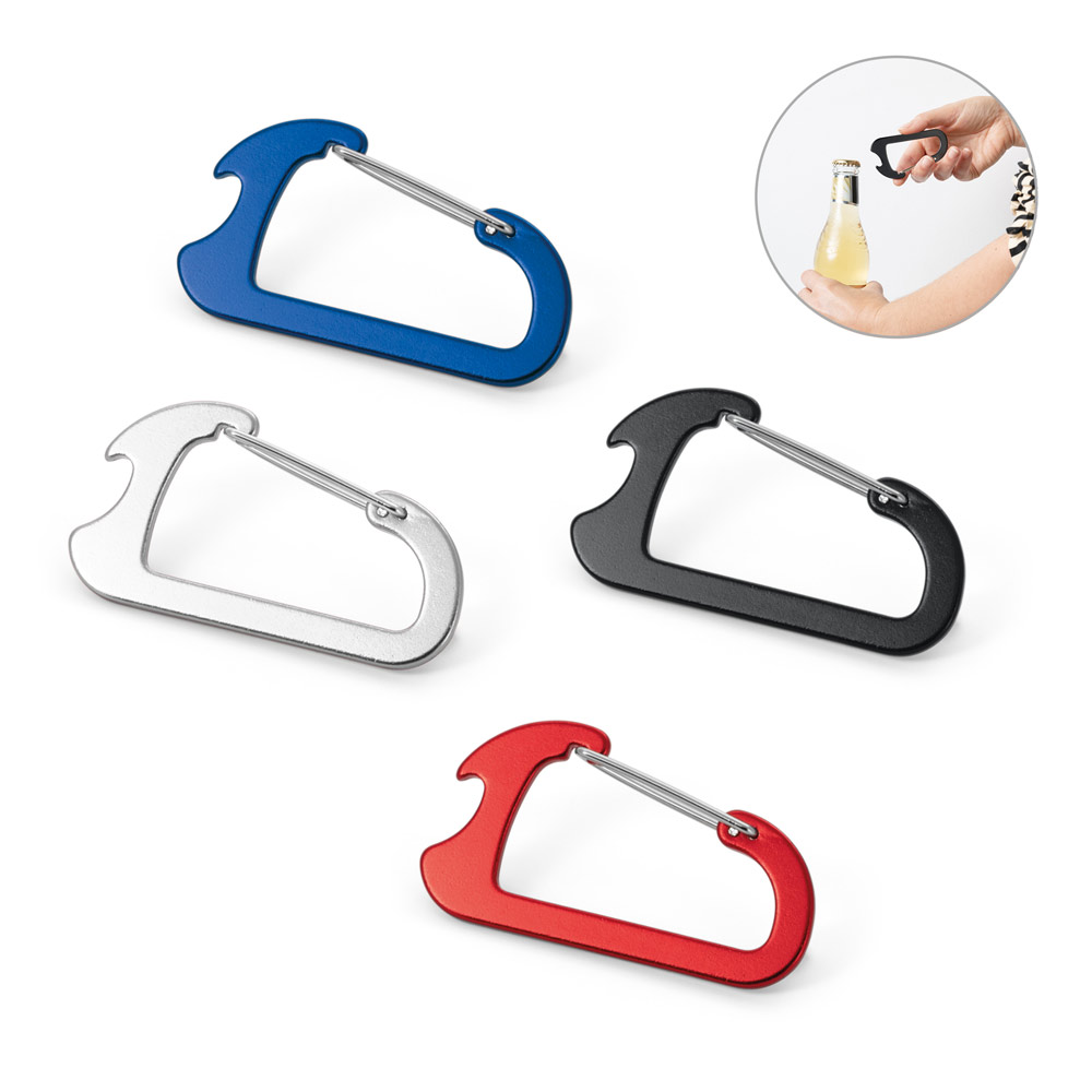 CLOSE. Carabiner with aluminium capsule opener