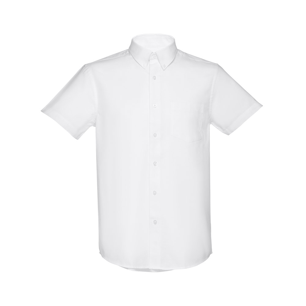 THC LONDON WH. Men's short-sleeved oxford shirt. White