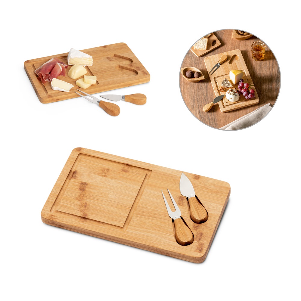 WOODS. Bamboo cheese board