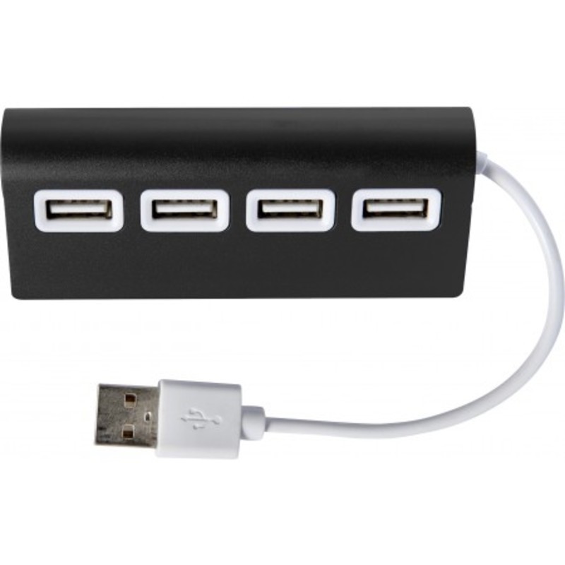 Aluminium USB hub with 4 ports.