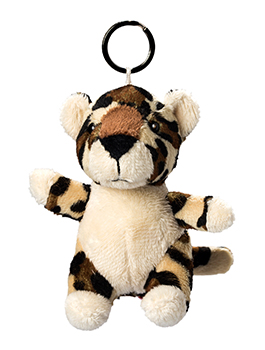 Plush leopard with keychain