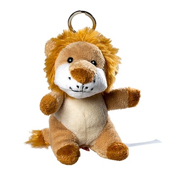 plush lion with keychain