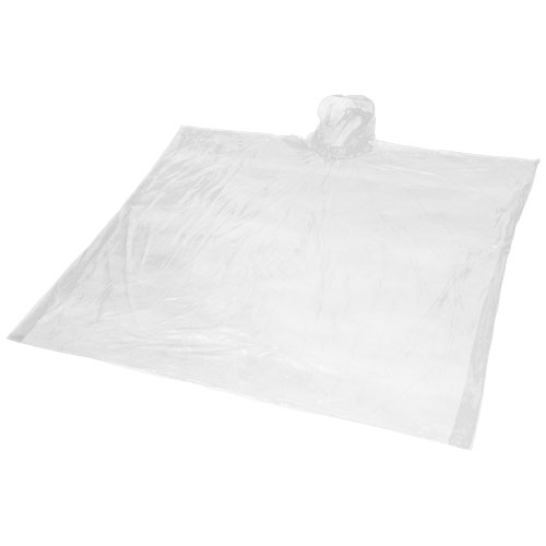 Mayan recycled plastic disposable rain poncho with storage pouch