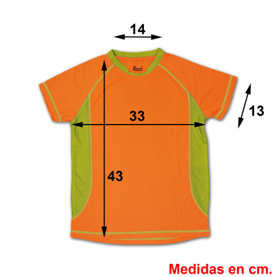 KIDS TECHNICAL T-SHIRT ARABIA ORANGE   3/4