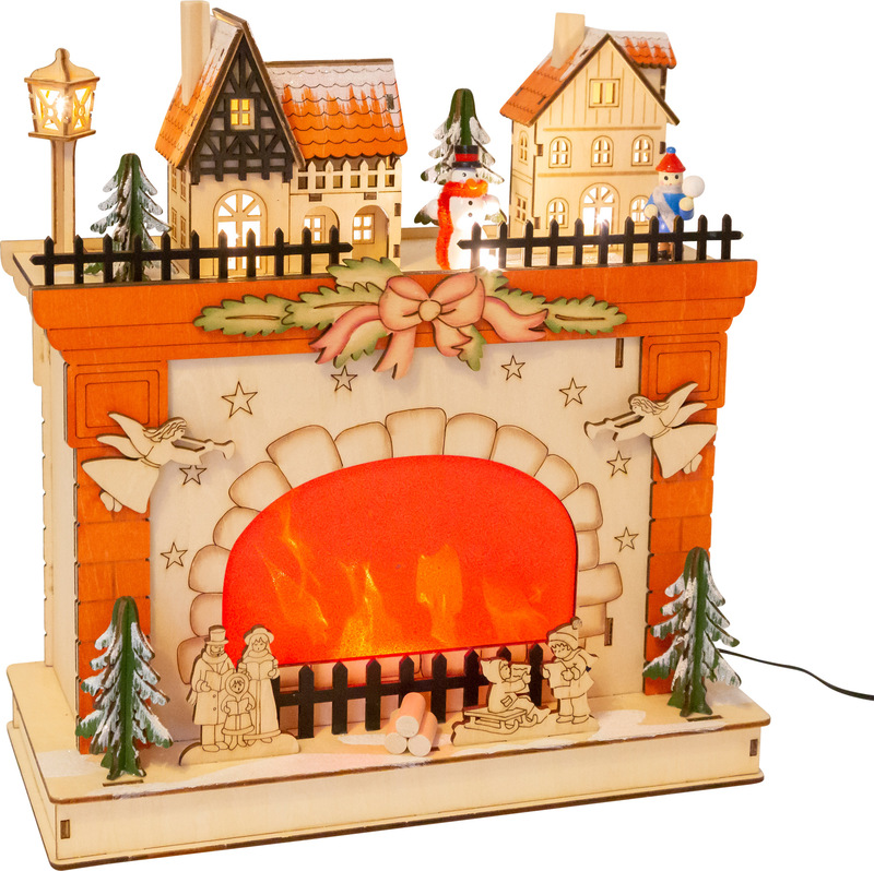 Winter World Fireplace Lamp