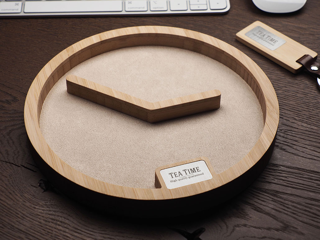 Wooden desk organiser