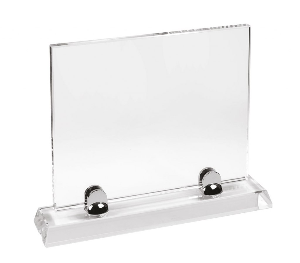 TROFEO VETRO mm 180x150x10 BASE H 19