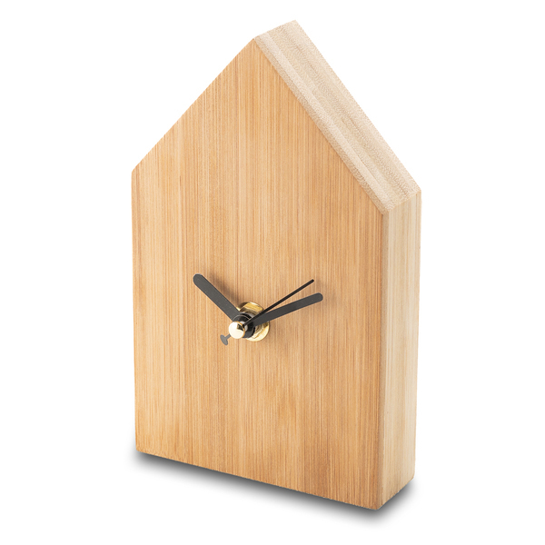 LA CASA bamboo clock, brown