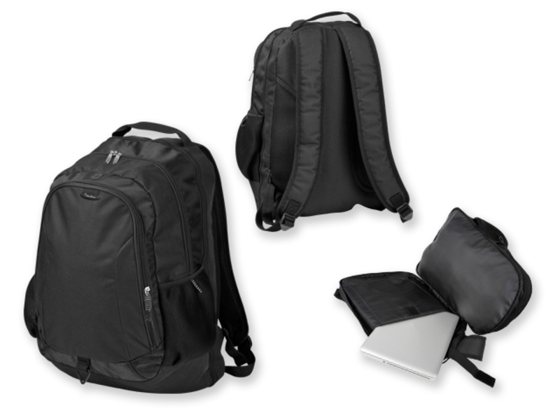 MELVIN polyester laptop backpack, 600D, SANTINI, Black