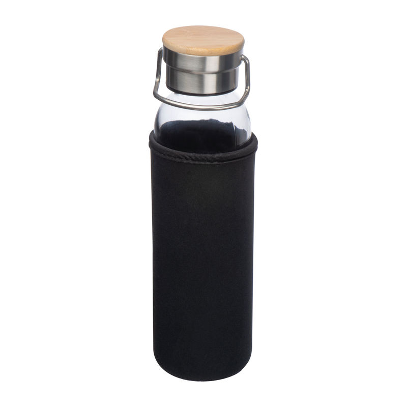 Glass bottle with neoprene sleeve, 600ml