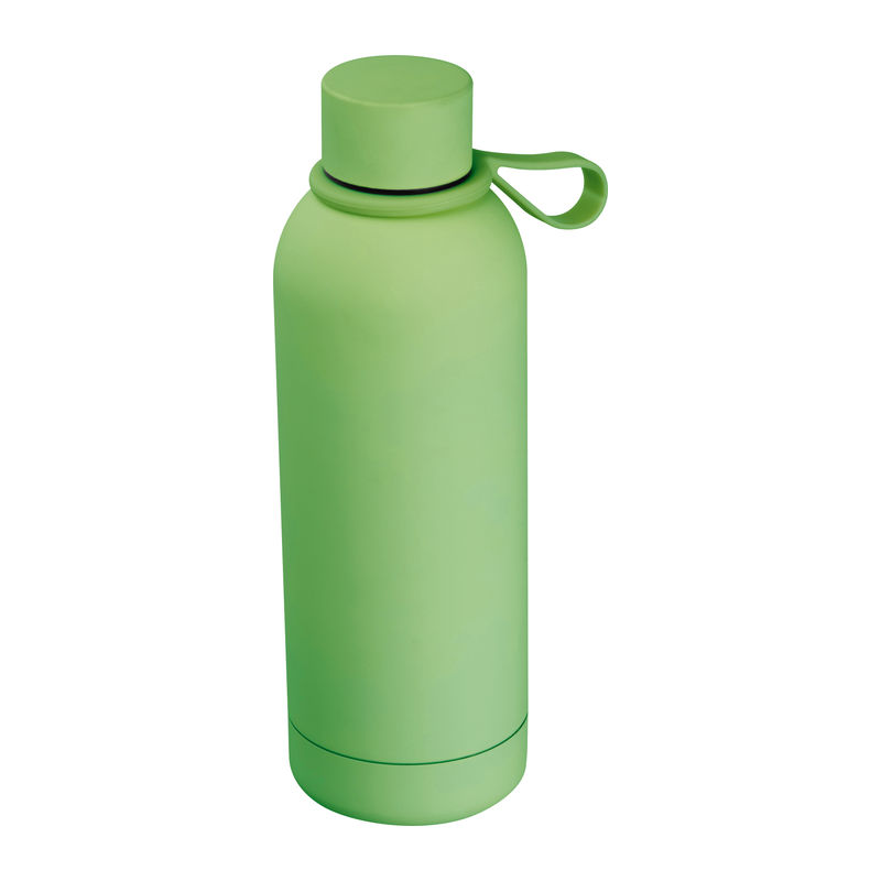 Rubberised drinking bottle with loop, 700 ml