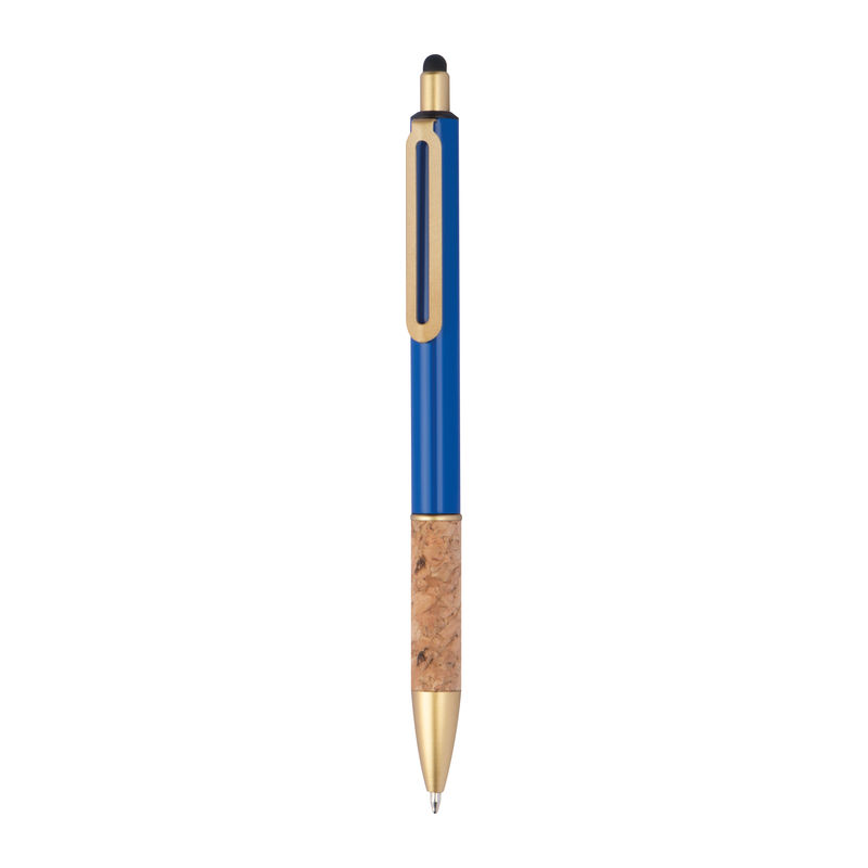 Ball pen with cork grip zone