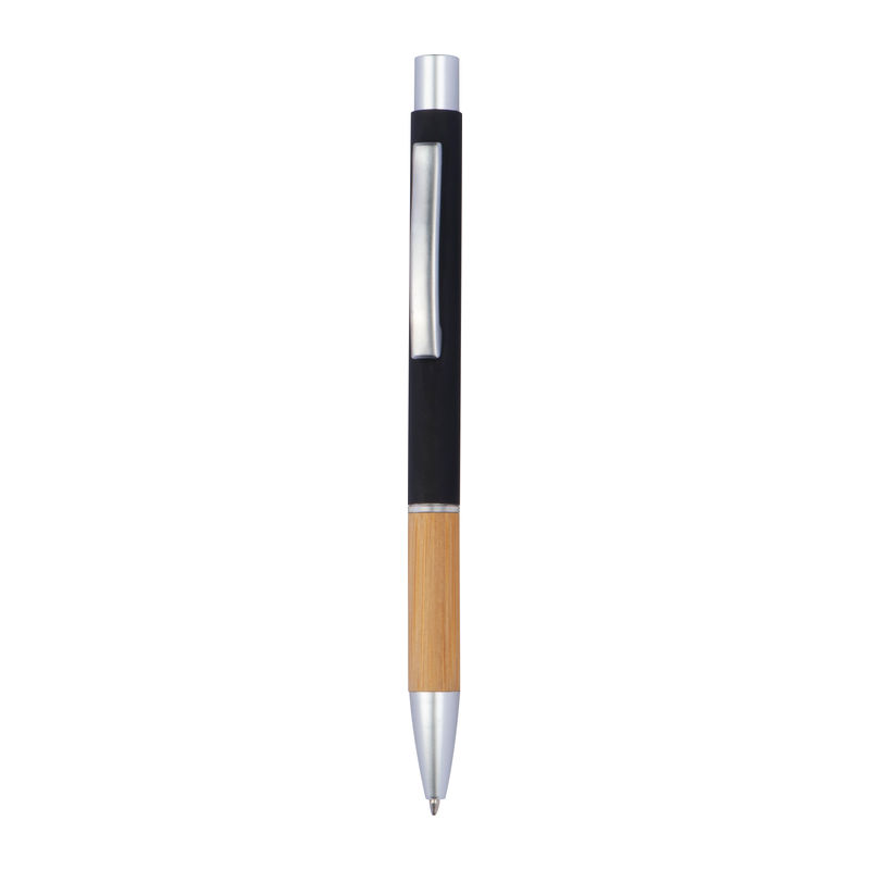 Aluminium push pen with bamboo gripzone