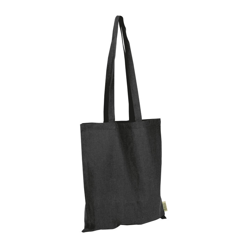 Recycled cotton bag with long handles 