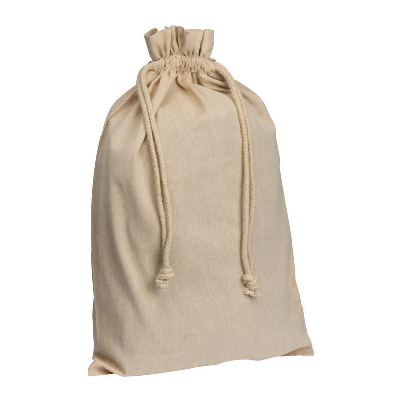 Large drawstring bag made from recycled cotton