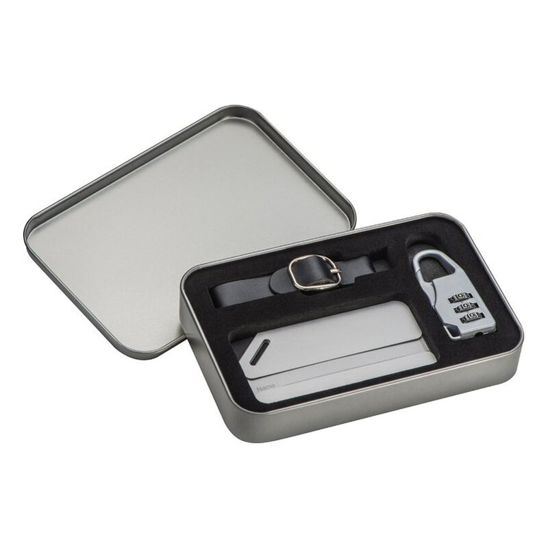 Travel set with TSA-lock