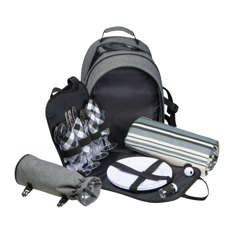 Picnic backpack for 4 Person, including a blanket